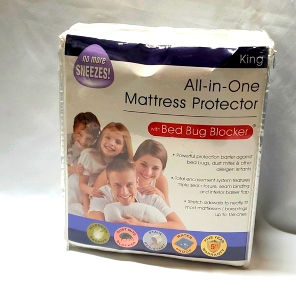 NEW King size Mattress protector Cover allergen encasement, bed bug blocker - Picture 1 of 2